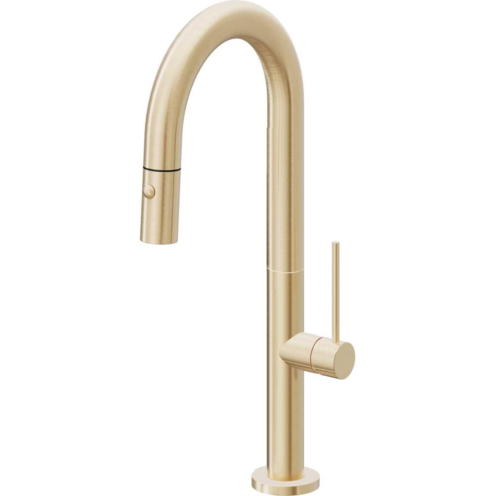 California Faucets Pull-Down Prep/Bar Faucet with Button Sprayer