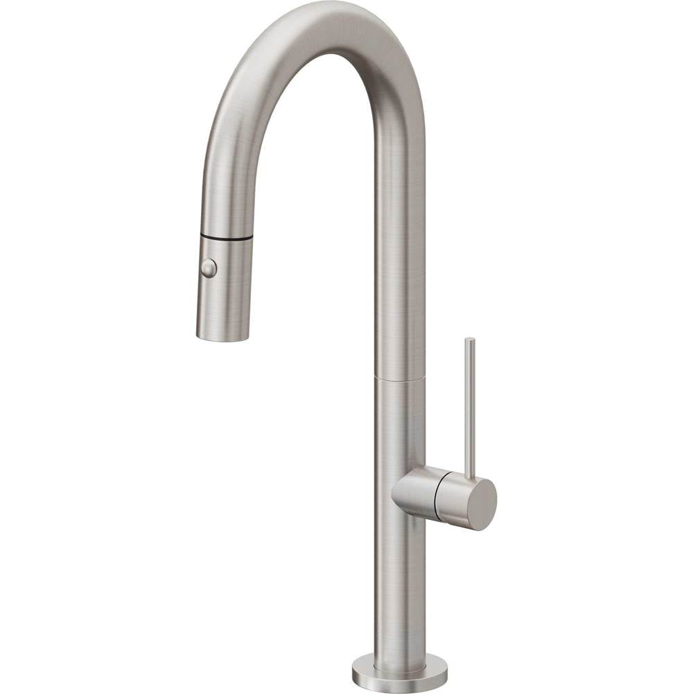 California Faucets Pull-Down Prep/Bar Faucet with Button Sprayer