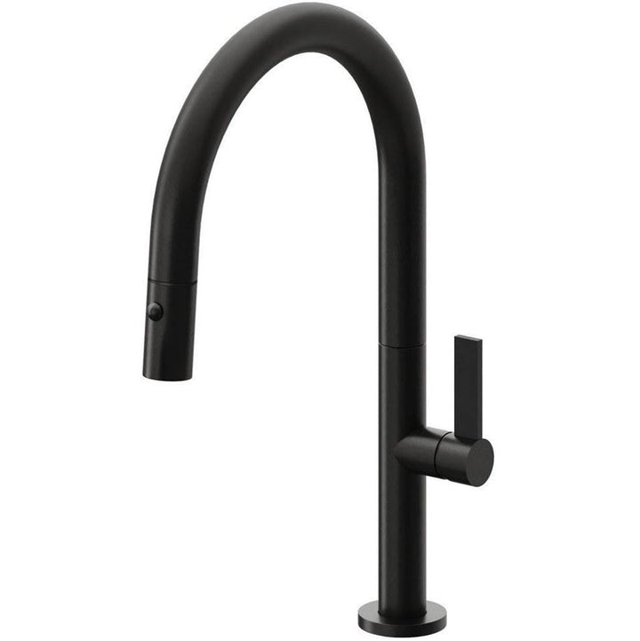 California Faucets Pull-Down Kitchen Faucet with Button Sprayer