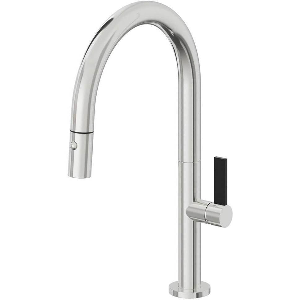 California Faucets Pull-Down Kitchen Faucet with Button Sprayer