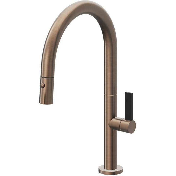 California Faucets Pull-Down Kitchen Faucet with Button Sprayer
