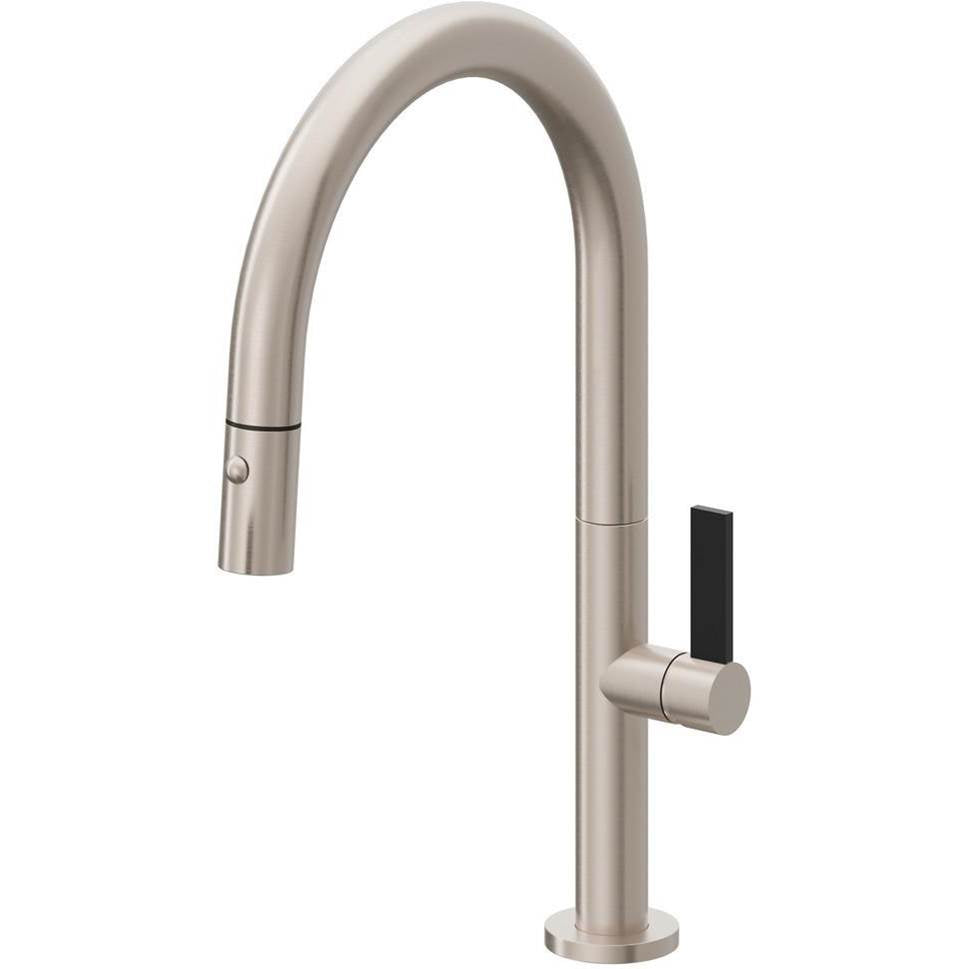 California Faucets Pull-Down Kitchen Faucet with Button Sprayer