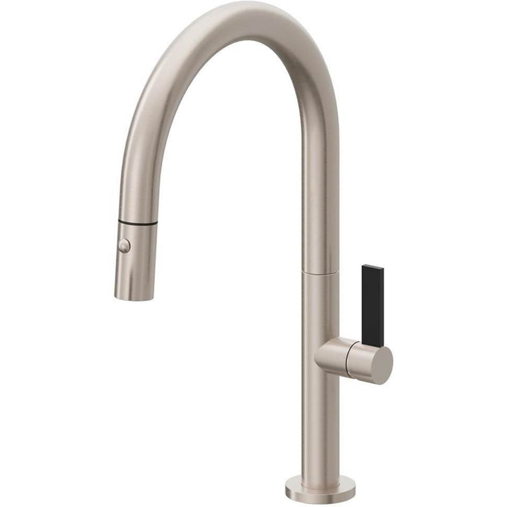 California Faucets Pull-Down Kitchen Faucet with Button Sprayer