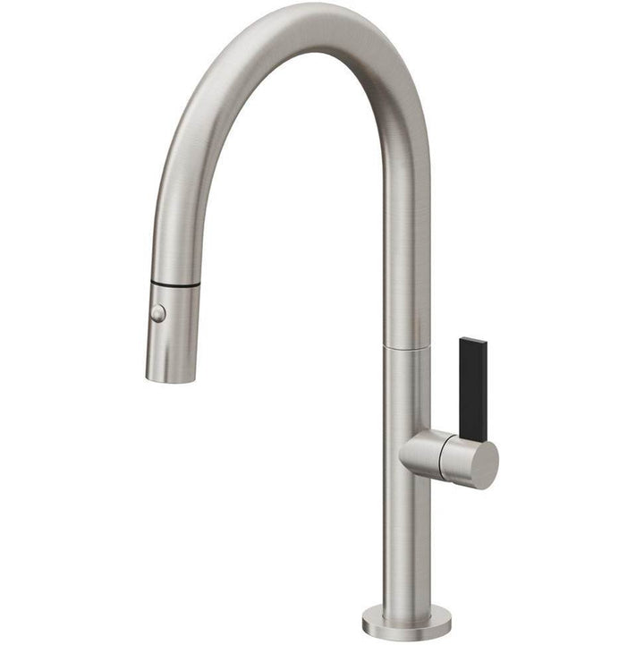 California Faucets Pull-Down Kitchen Faucet with Button Sprayer