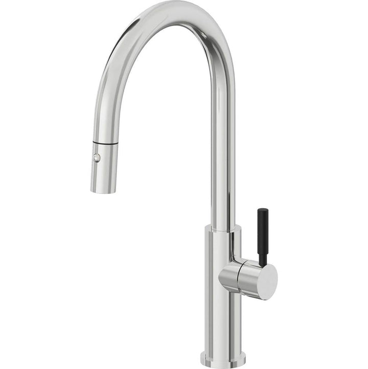 California Faucets Pull-Down Kitchen Faucet with Button Sprayer  - High Arc Spout
