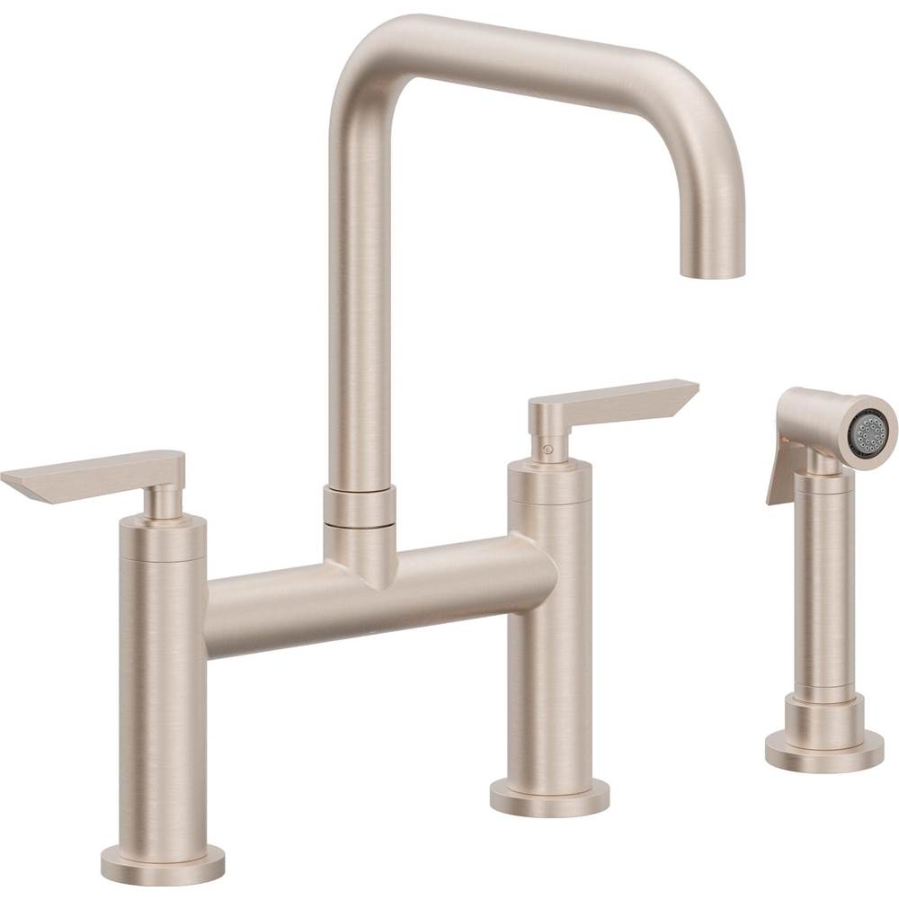 California Faucets Bridge Kitchen Faucet Quad Spout