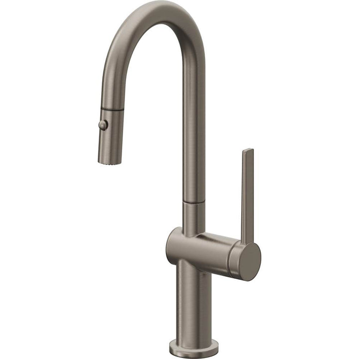 California Faucets Pull-Down Prep/Bar Faucet with Button Sprayer