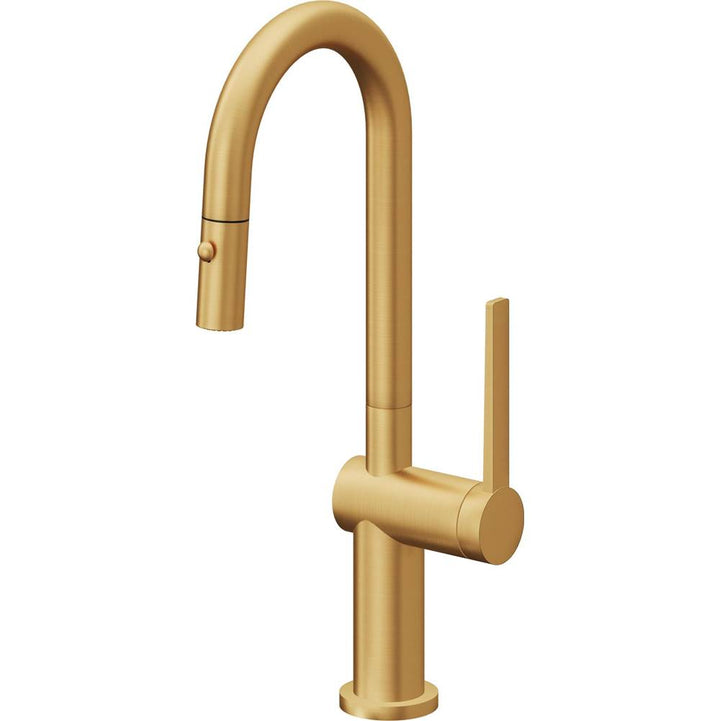 California Faucets Pull-Down Prep/Bar Faucet with Button Sprayer