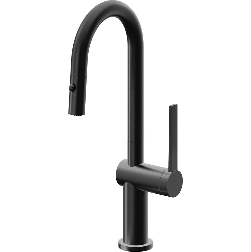 California Faucets Pull-Down Prep/Bar Faucet with Button Sprayer