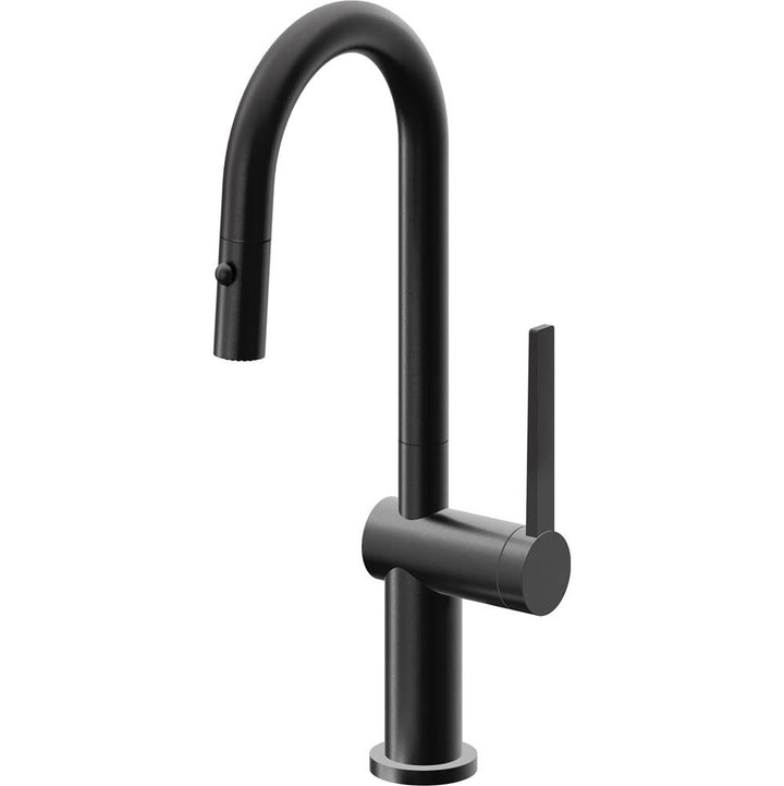 California Faucets Pull-Down Prep/Bar Faucet with Button Sprayer