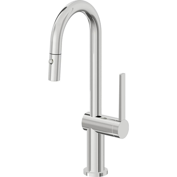 California Faucets Pull-Down Prep/Bar Faucet with Button Sprayer