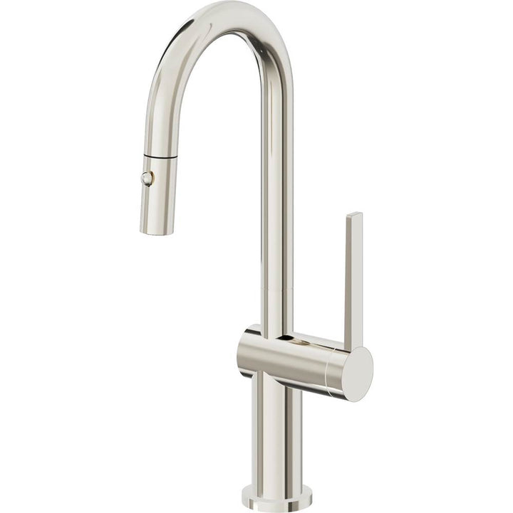 California Faucets Pull-Down Prep/Bar Faucet with Button Sprayer