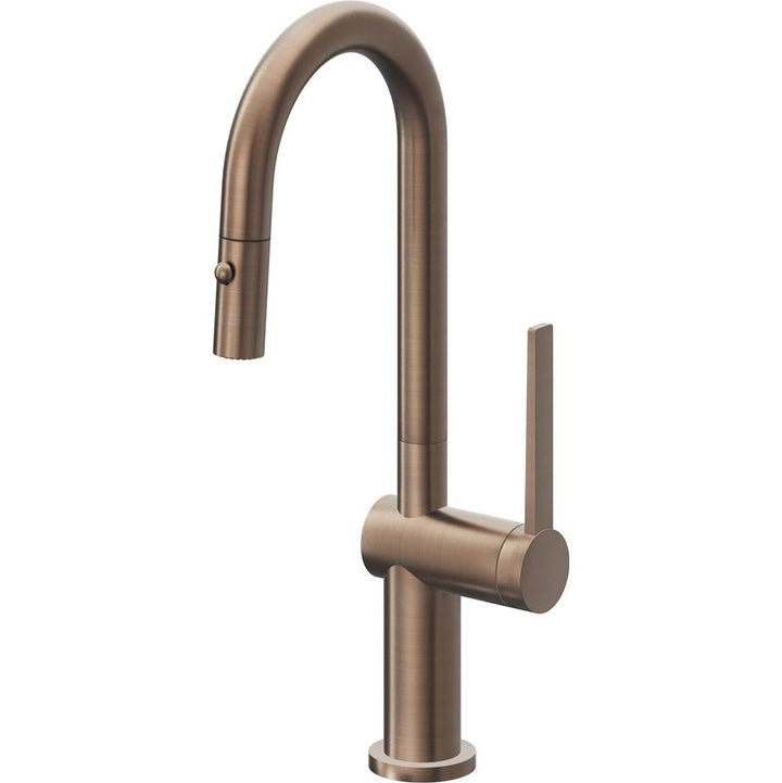California Faucets Pull-Down Prep/Bar Faucet with Button Sprayer