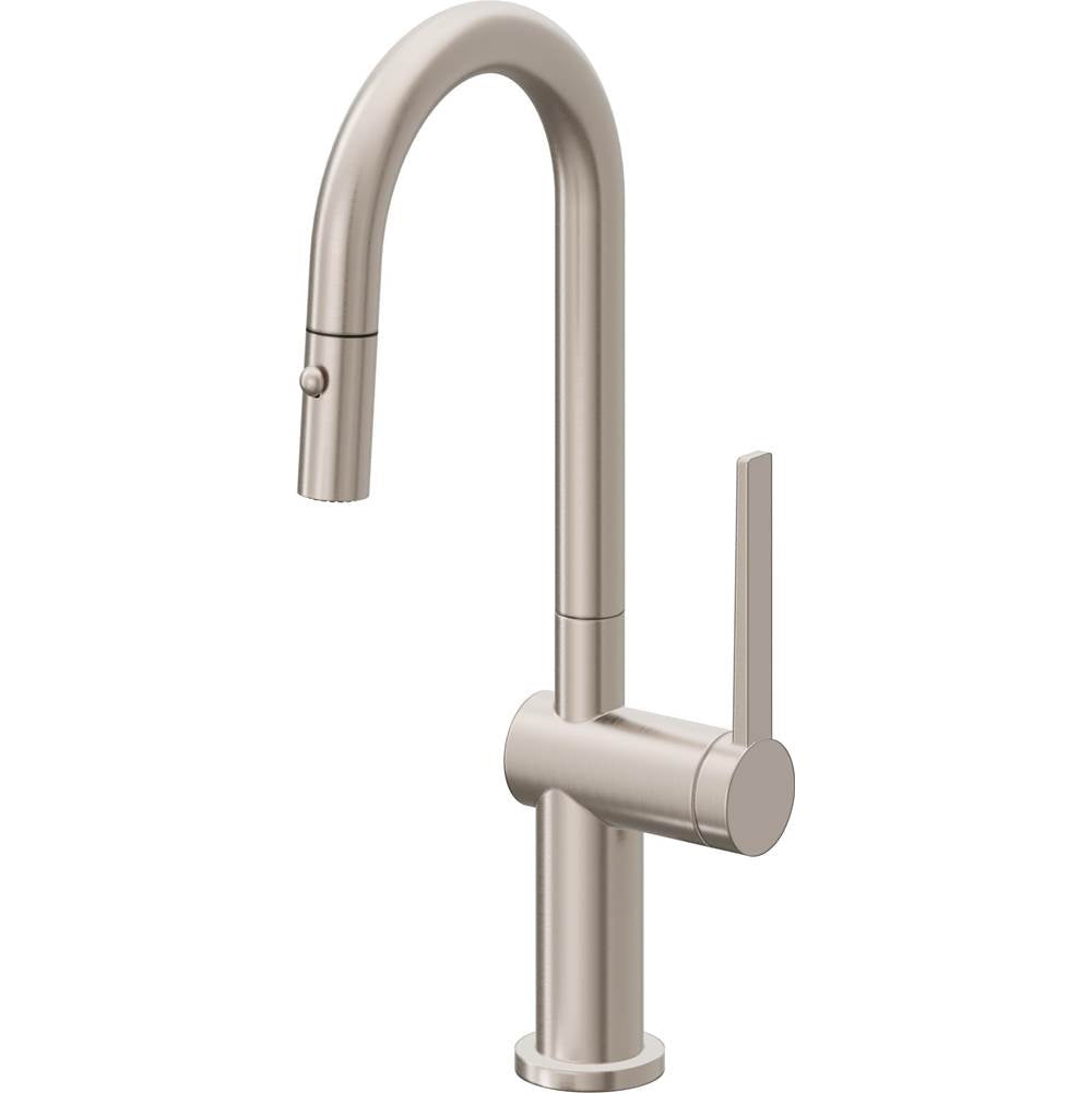California Faucets Pull-Down Prep/Bar Faucet with Button Sprayer