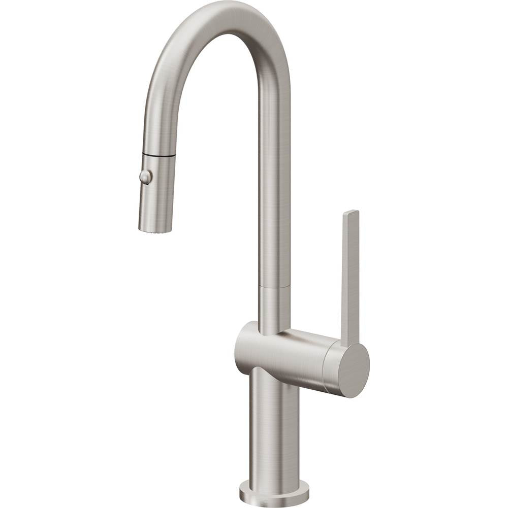 California Faucets Pull-Down Prep/Bar Faucet with Button Sprayer