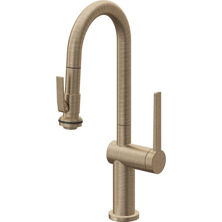 California Faucets Pull-Down Prep/Bar Faucet with Button Sprayer