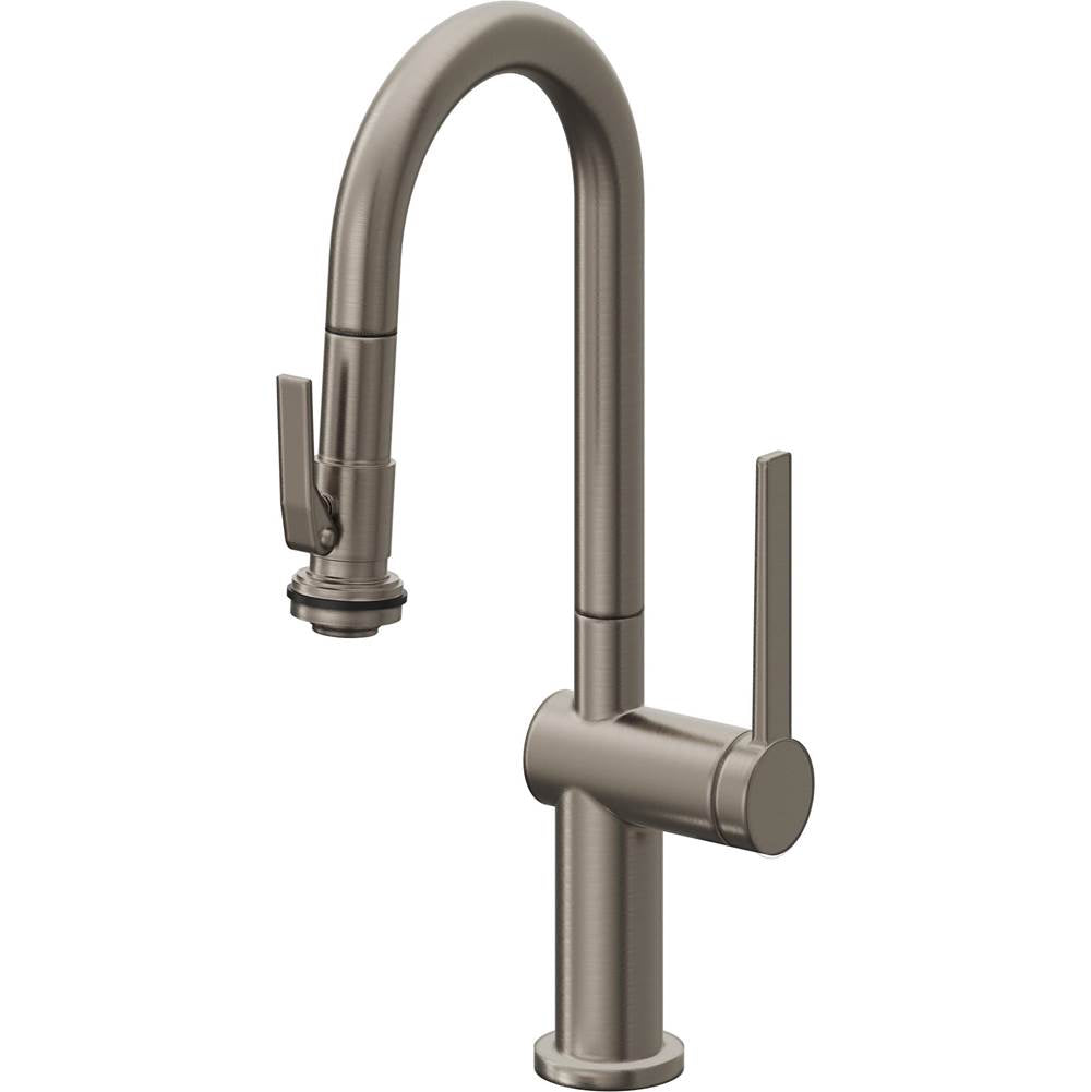 California Faucets Pull-Down Prep/Bar Faucet with Button Sprayer