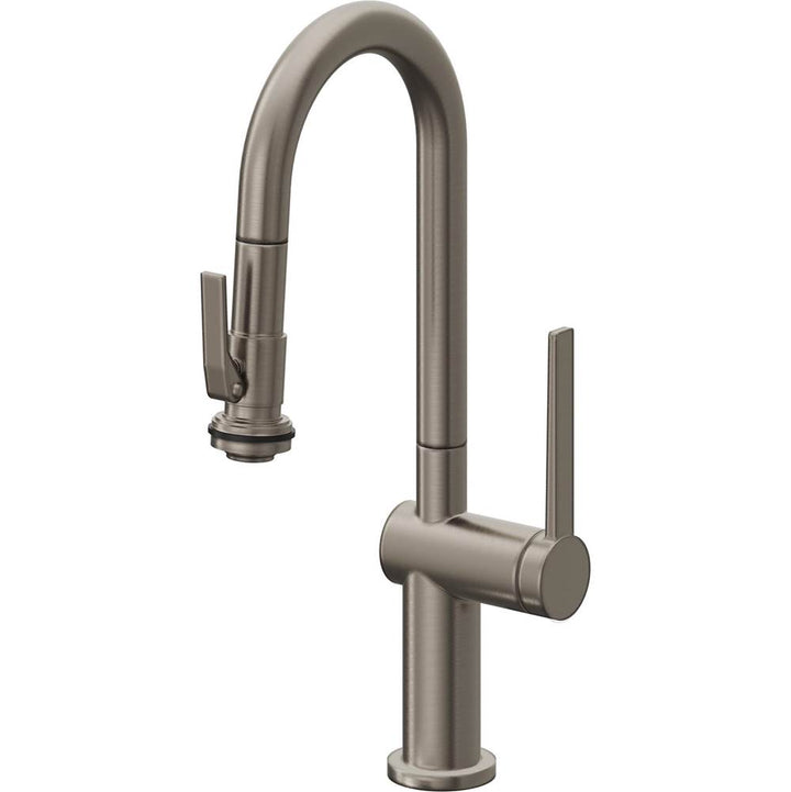 California Faucets Pull-Down Prep/Bar Faucet with Button Sprayer