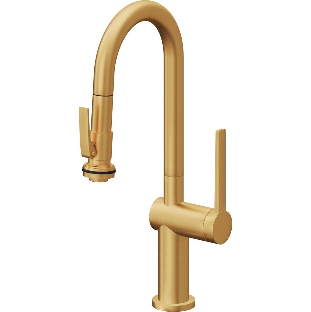 California Faucets Pull-Down Prep/Bar Faucet with Button Sprayer