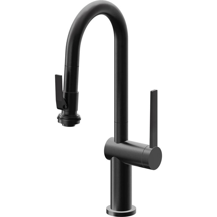 California Faucets Pull-Down Prep/Bar Faucet with Button Sprayer