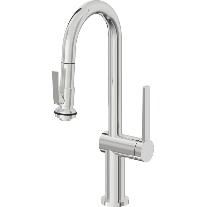 California Faucets Pull-Down Prep/Bar Faucet with Button Sprayer