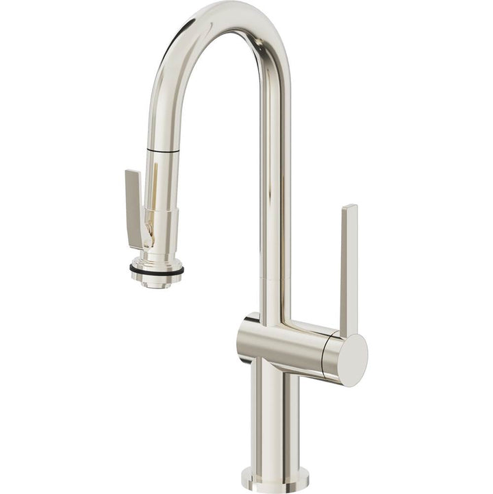 California Faucets Pull-Down Prep/Bar Faucet with Button Sprayer
