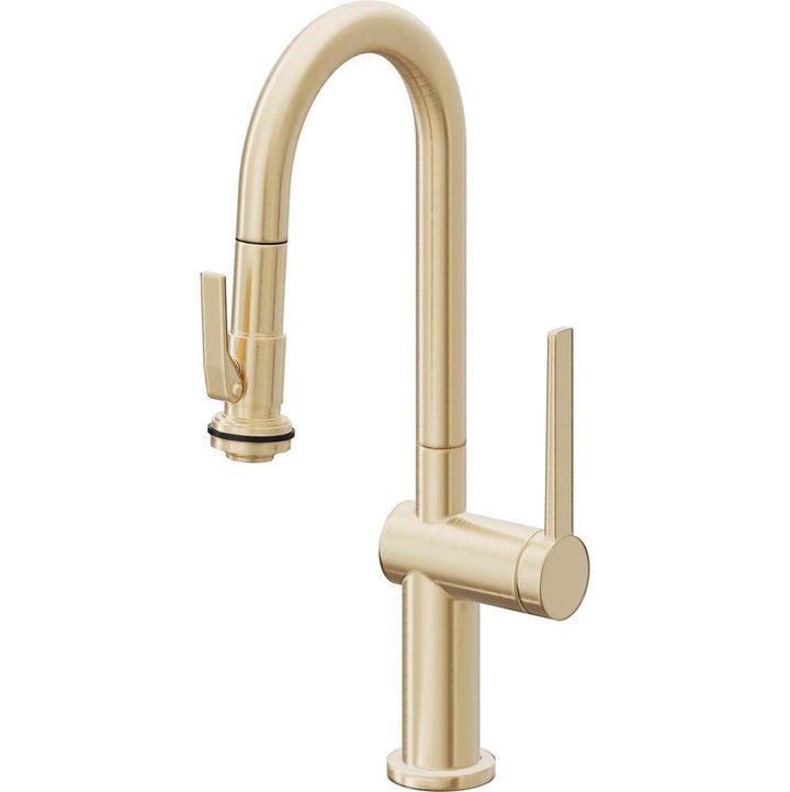 California Faucets Pull-Down Prep/Bar Faucet with Button Sprayer
