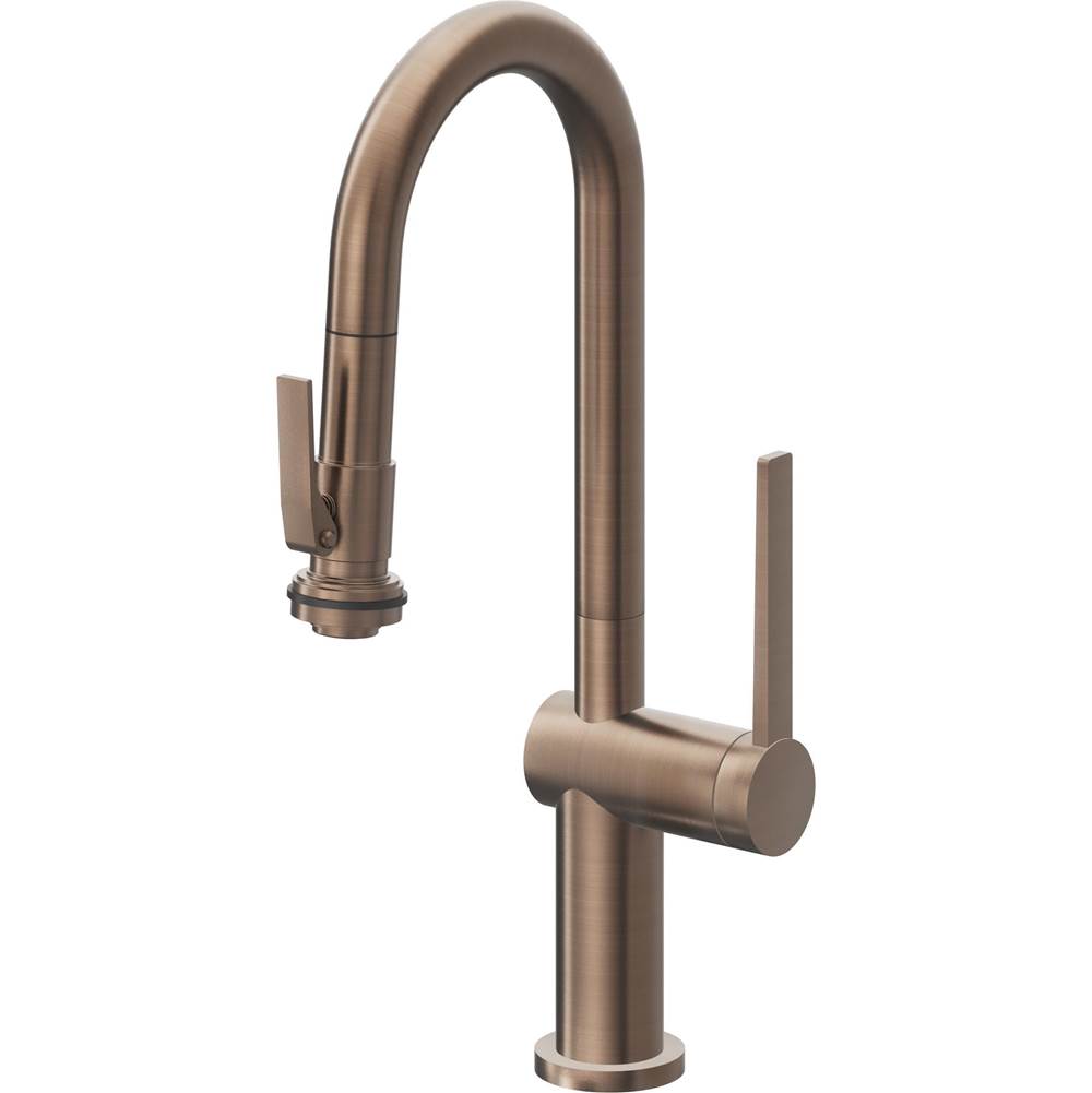 California Faucets Pull-Down Prep/Bar Faucet with Button Sprayer