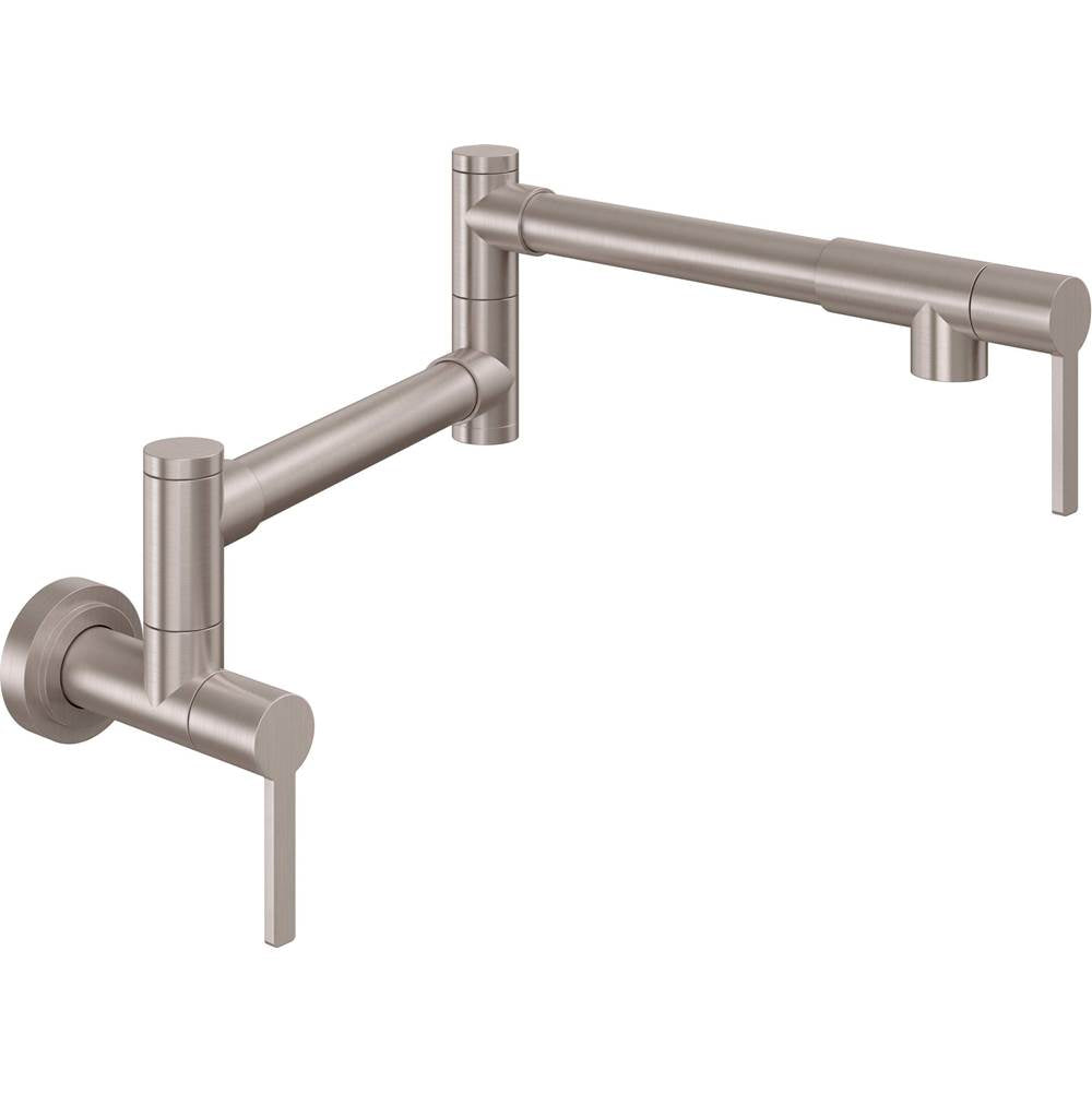 California Faucets Pot Filler Dual Handle Wall Mount Contemporary