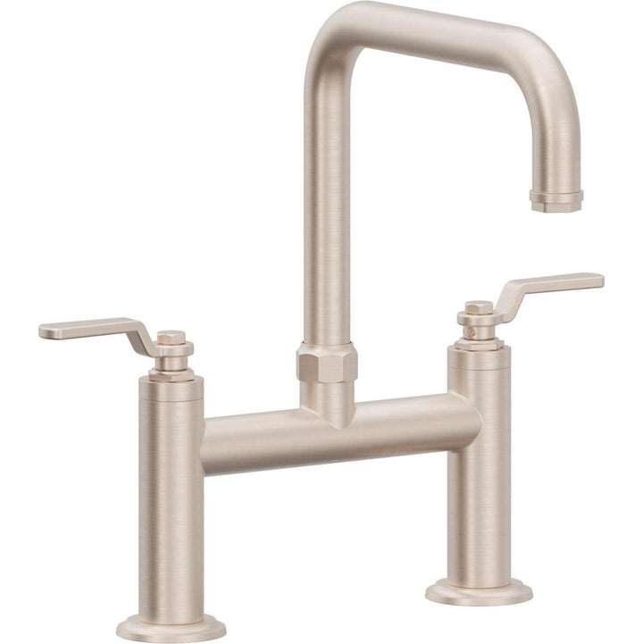 California Faucets Descanso Works Bridge Kitchen Faucet Quad Spout