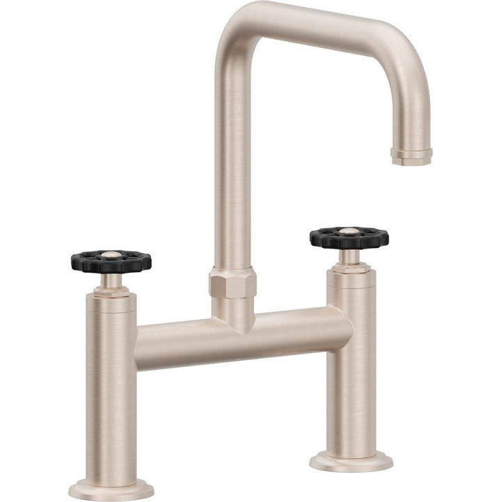 California Faucets Descanso Works Bridge Kitchen Faucet Quad Spout