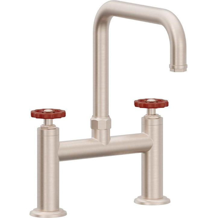 California Faucets Descanso Works Bridge Kitchen Faucet Quad Spout