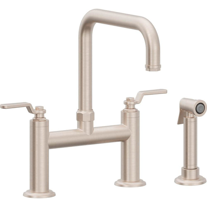 California Faucets Descanso Works Bridge Kitchen Faucet Quad Spout