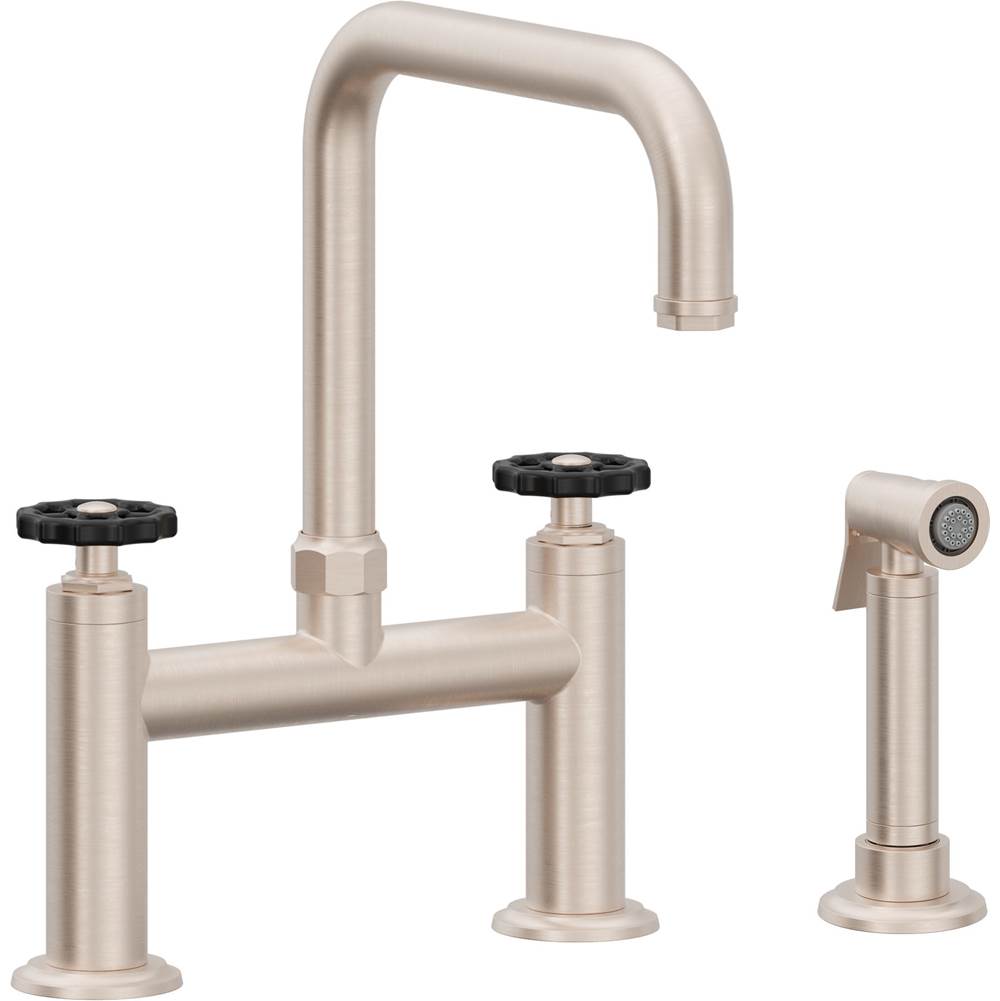 California Faucets Descanso Works Bridge Kitchen Faucet Quad Spout