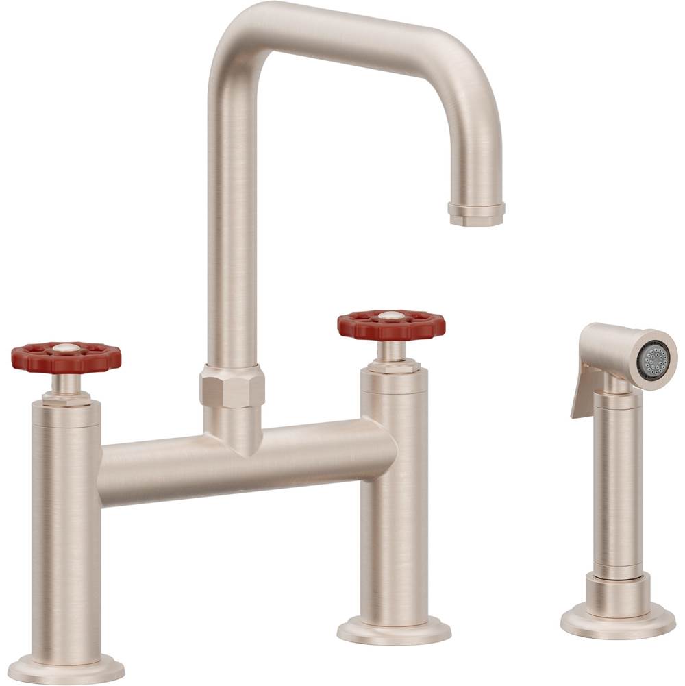 California Faucets Descanso Works Bridge Kitchen Faucet Quad Spout