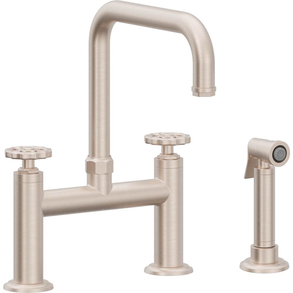 California Faucets Descanso Works Bridge Kitchen Faucet Quad Spout