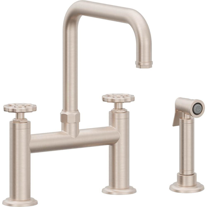 California Faucets Descanso Works Bridge Kitchen Faucet Quad Spout