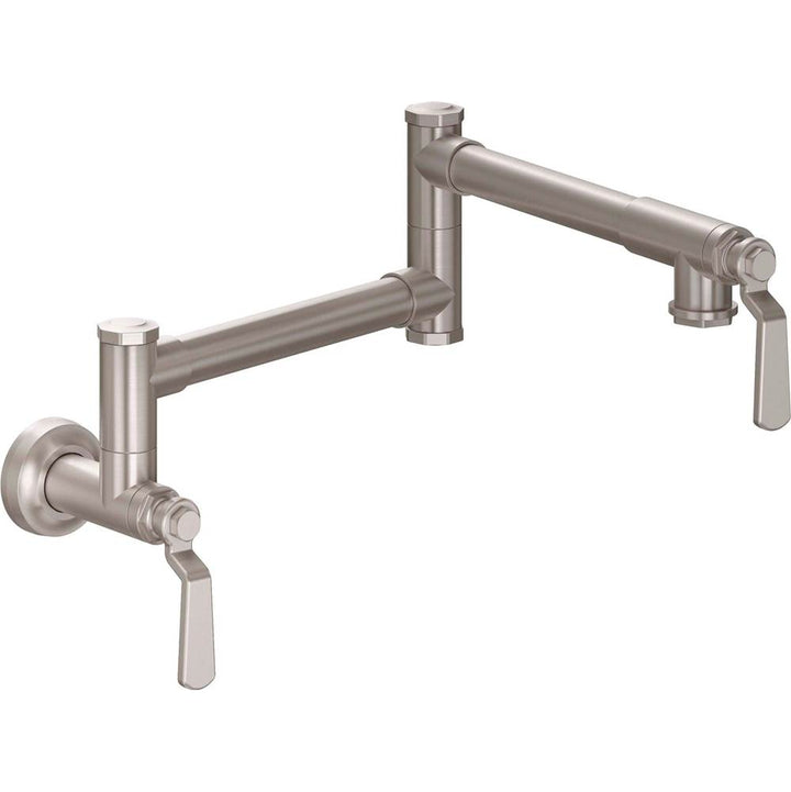 California Faucets Descanso Works Pot Filler Dual Handle Wall Mount
