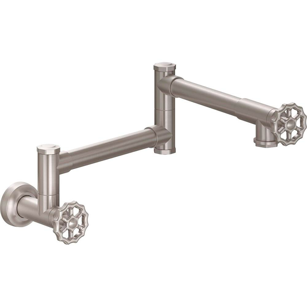 California Faucets Descanso Works Pot Filler Dual Handle Wall Mount