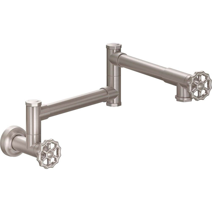 California Faucets Descanso Works Pot Filler Dual Handle Wall Mount