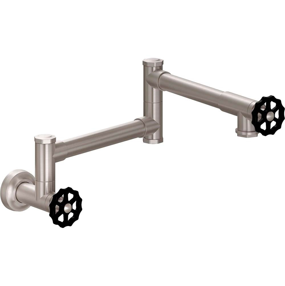 California Faucets Descanso Works Pot Filler Dual Handle Wall Mount