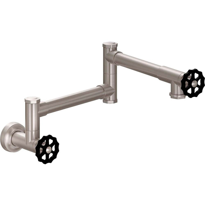 California Faucets Descanso Works Pot Filler Dual Handle Wall Mount