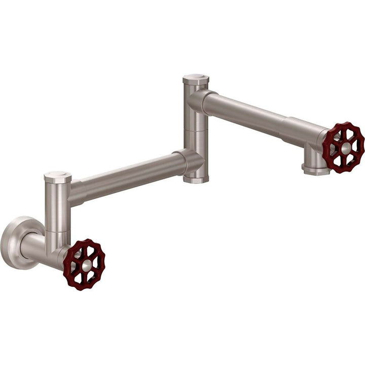 California Faucets Descanso Works Pot Filler Dual Handle Wall Mount