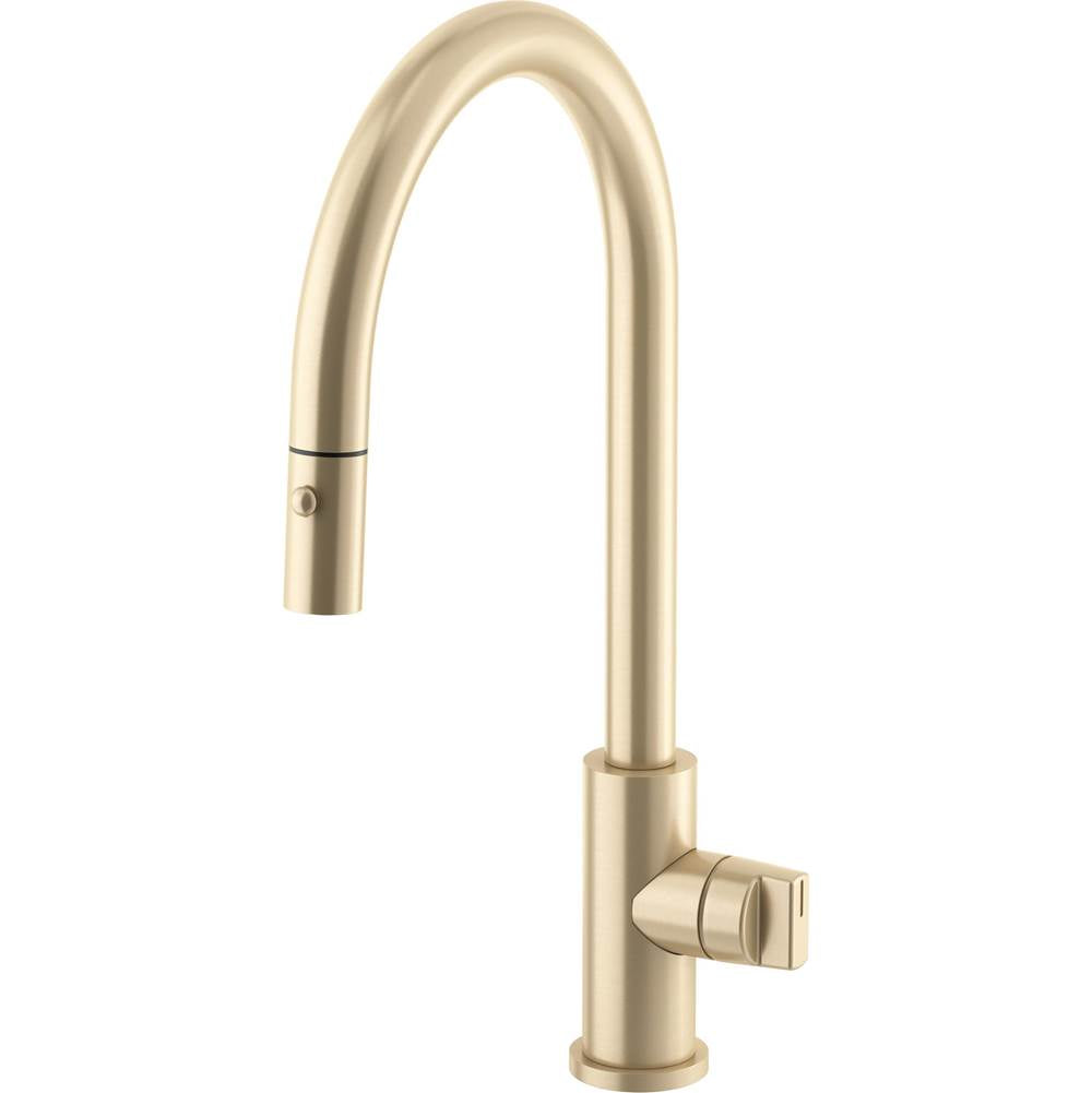 California Faucets Coto Pull-Down Kitchen Faucet with Button Sprayer