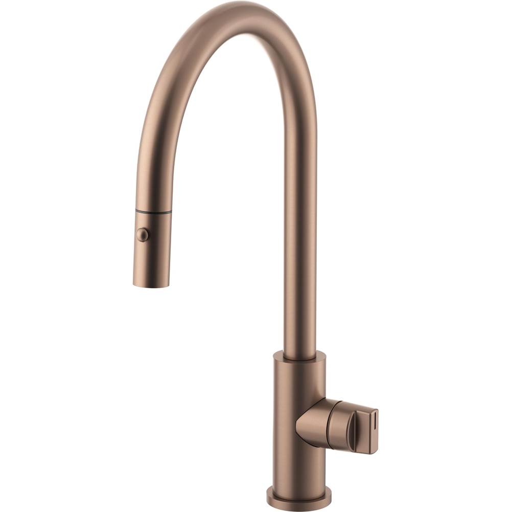 California Faucets Coto Pull-Down Kitchen Faucet with Button Sprayer