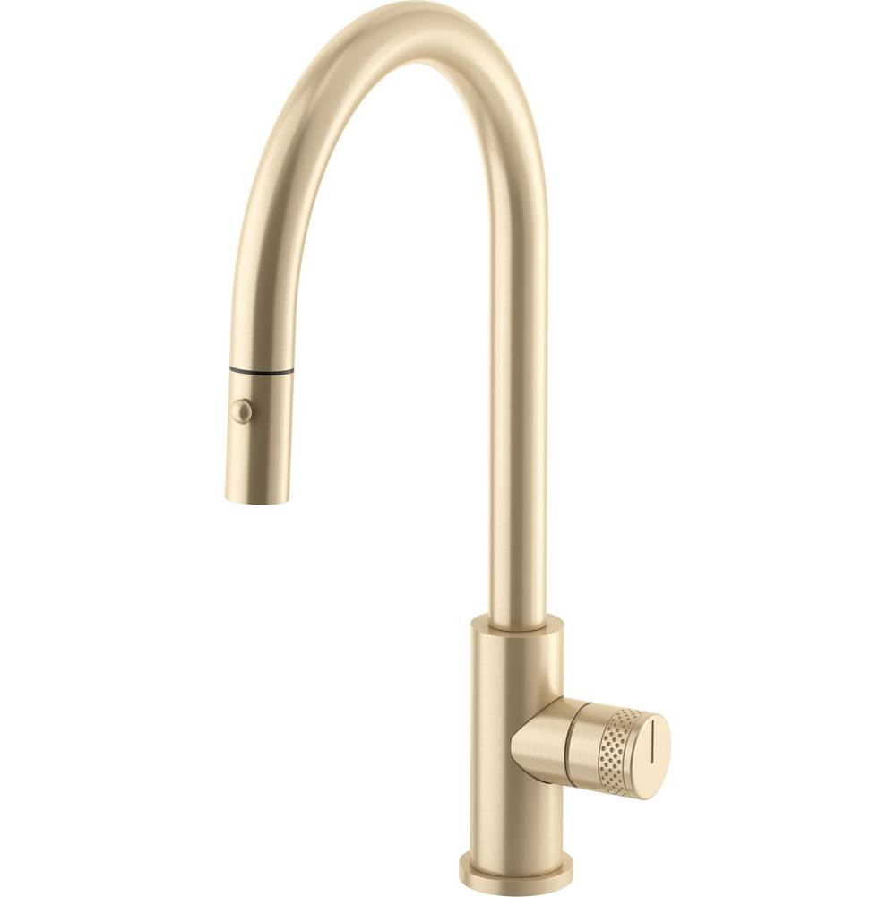 California Faucets Coto Pull-Down Kitchen Faucet with Button Sprayer