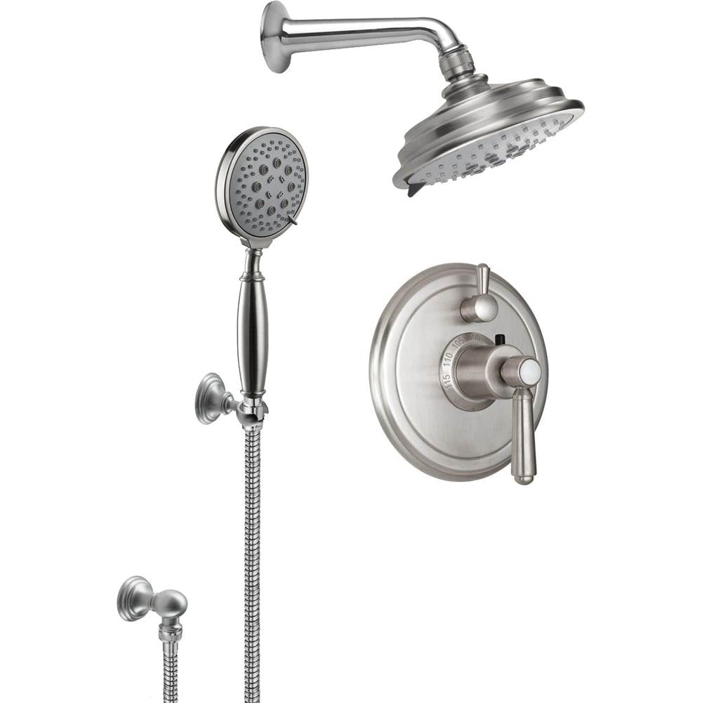 California Faucets StyleTherm 1/2" Thermostatic Shower System with Showerhead and Handshower on Hook