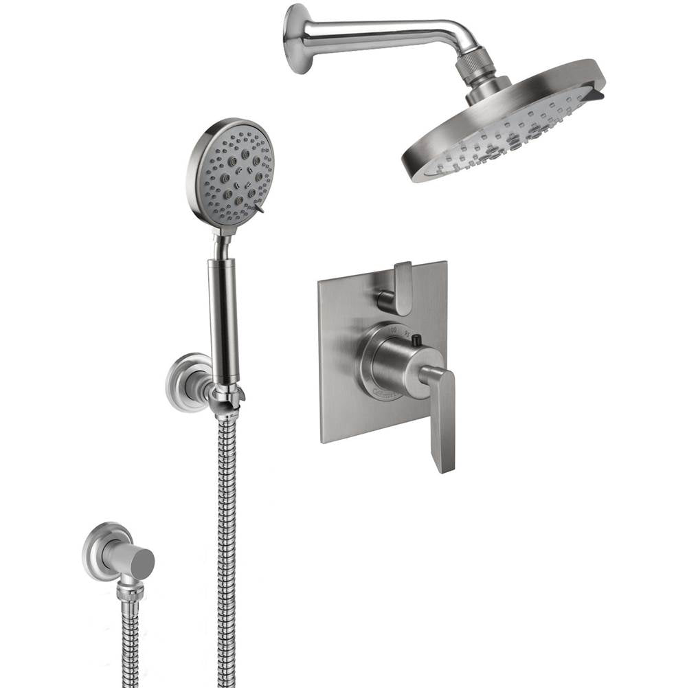 California Faucets StyleTherm 1/2" Thermostatic Shower System with Showerhead and Handshower on Hook