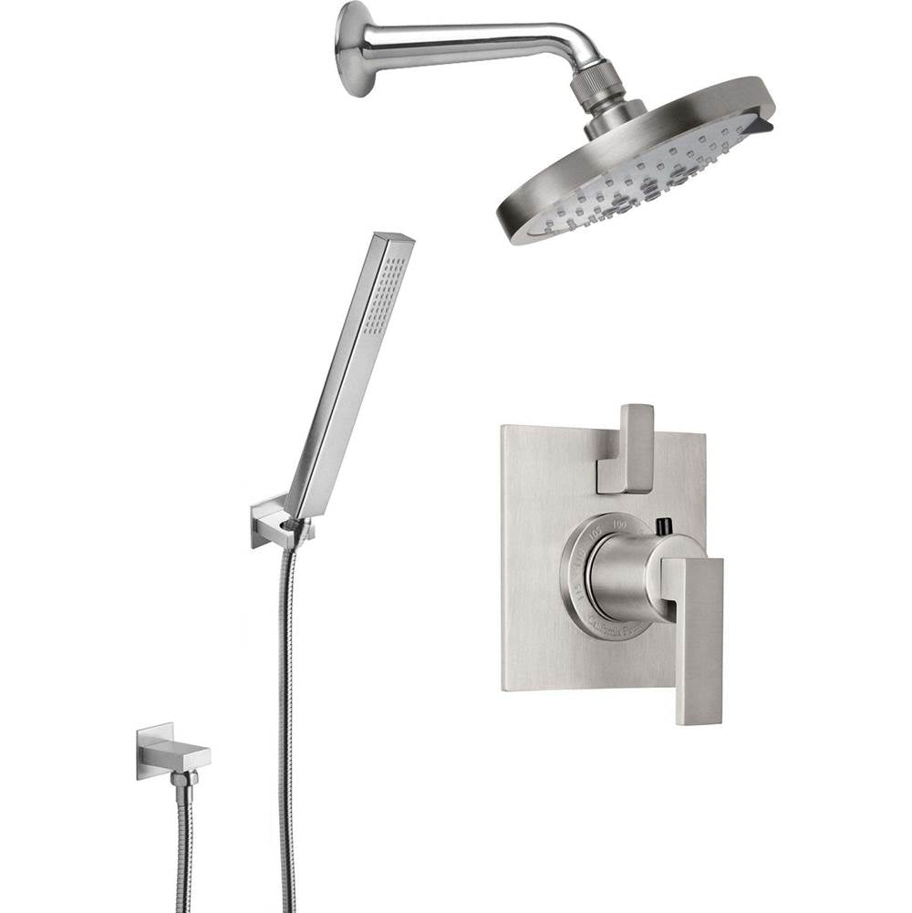 California Faucets StyleTherm 1/2" Thermostatic Shower System with Showerhead and Handshower on Hook