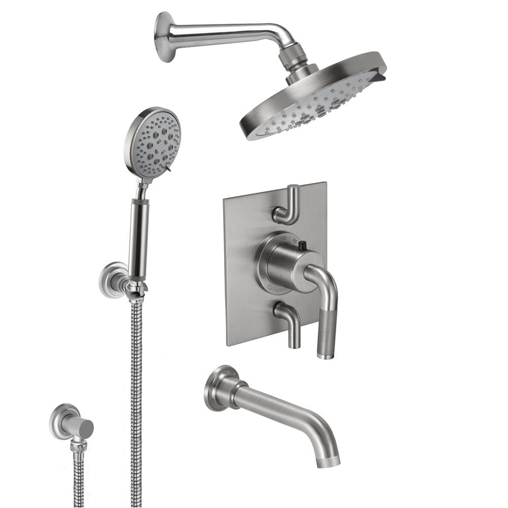 California Faucets StyleTherm 1/2" Thermostatic Shower System with Handshower Hook and Tub Spout